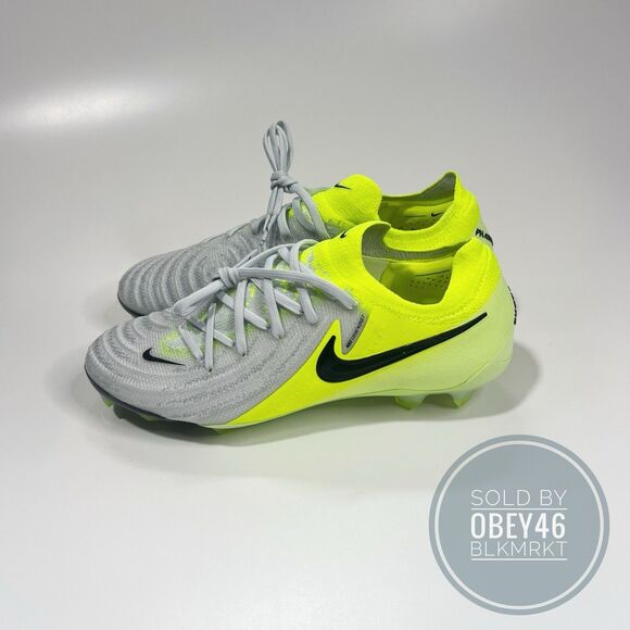 Nike Phantom GX 2 Elite FG Low Metallic Silver Volt Soccer FJ2559-003  6.5M 8W main image 5
